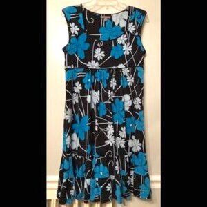 🌺 APT 9 floral cap Sleeve Swing Dress, Size M